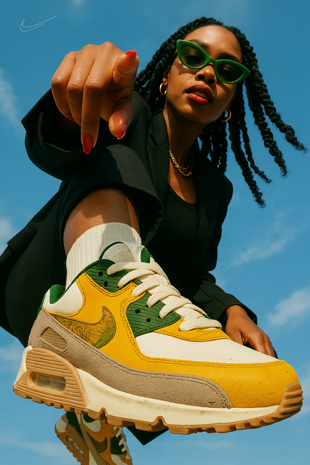 Poster variation with modular grid blocks spelling out NBO in warm gradients